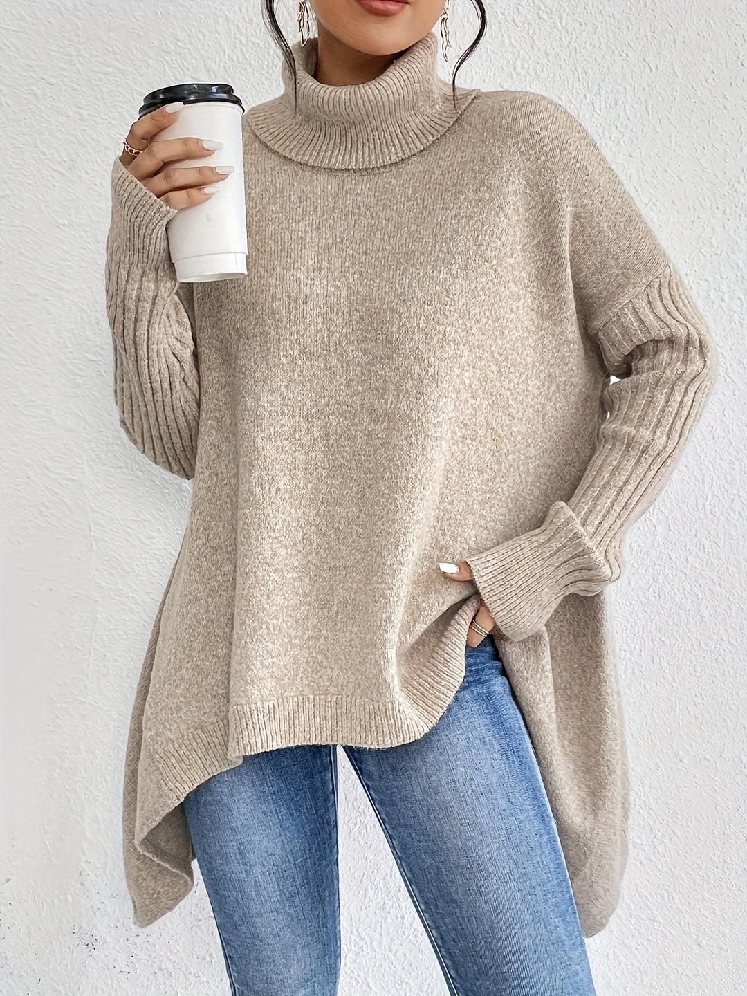 Léïna™ – The Soft & Relaxed Turtleneck Sweater | Elina Dublin