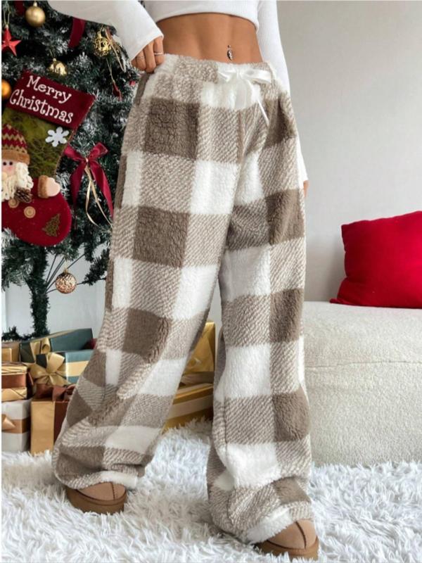 AMBER™ - Comfortable Plaid Straight Pants for Cold Weather Wear | Elina Dublin