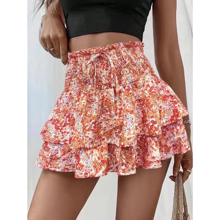 LUNINGNING™ – Lightweight Shirred Layered Summer Skort | Elina Dublin