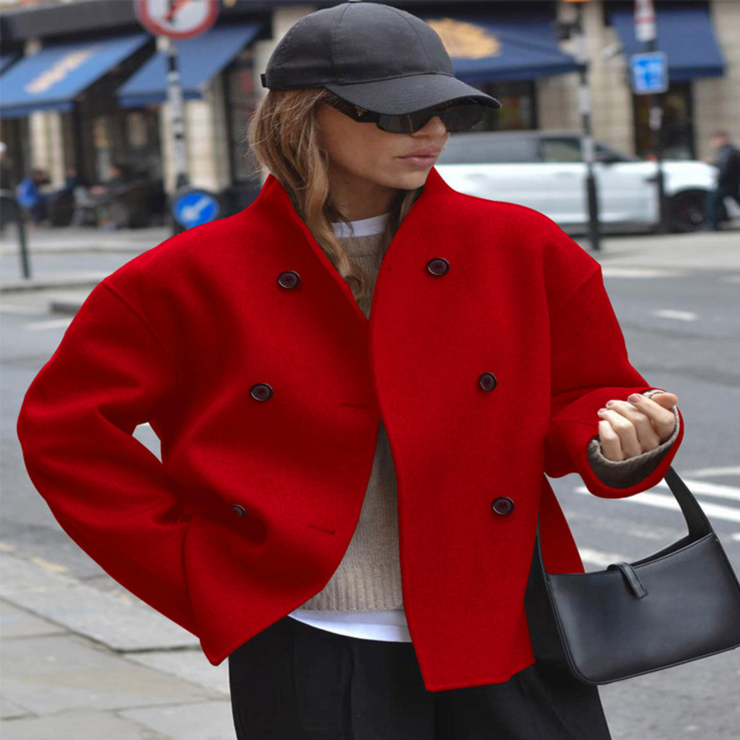 BINI™ - Cozy Long Sleeve Stand Collar Coat | Elina Dublin