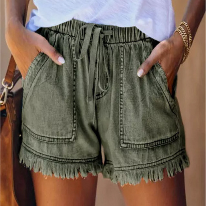 IMELDA™ – Casual Soft Waist-Tie Loose Fit Shorts | Elina Dublin