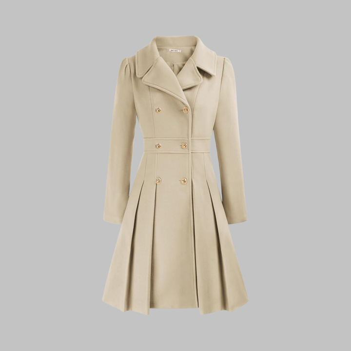 DAMI™ - Classy Double Button Long Sleeve Coat | Elina Dublin