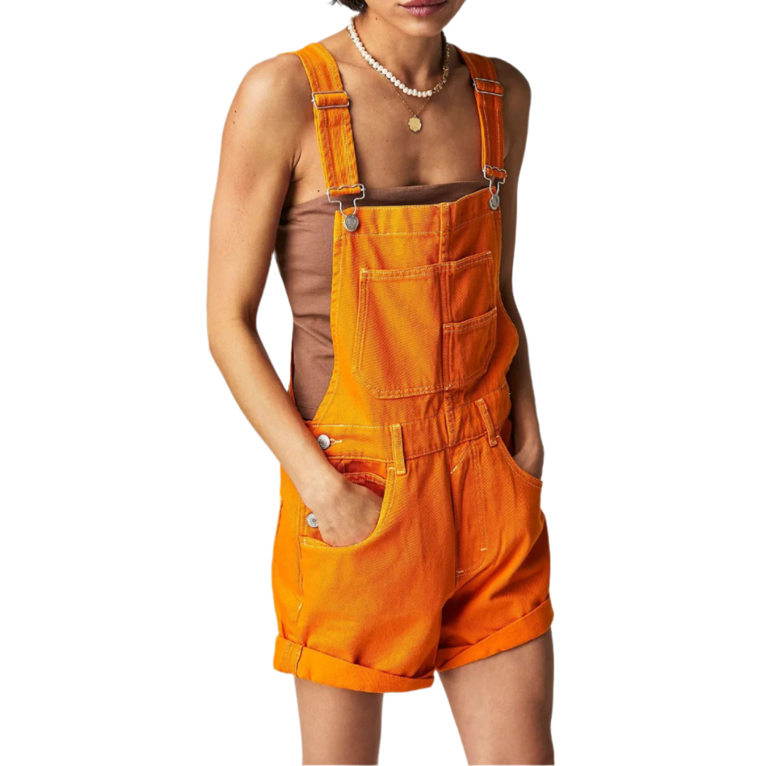 REMITA™ - Vintage Adjustable Denim Overall Shorts | Elina Dublin