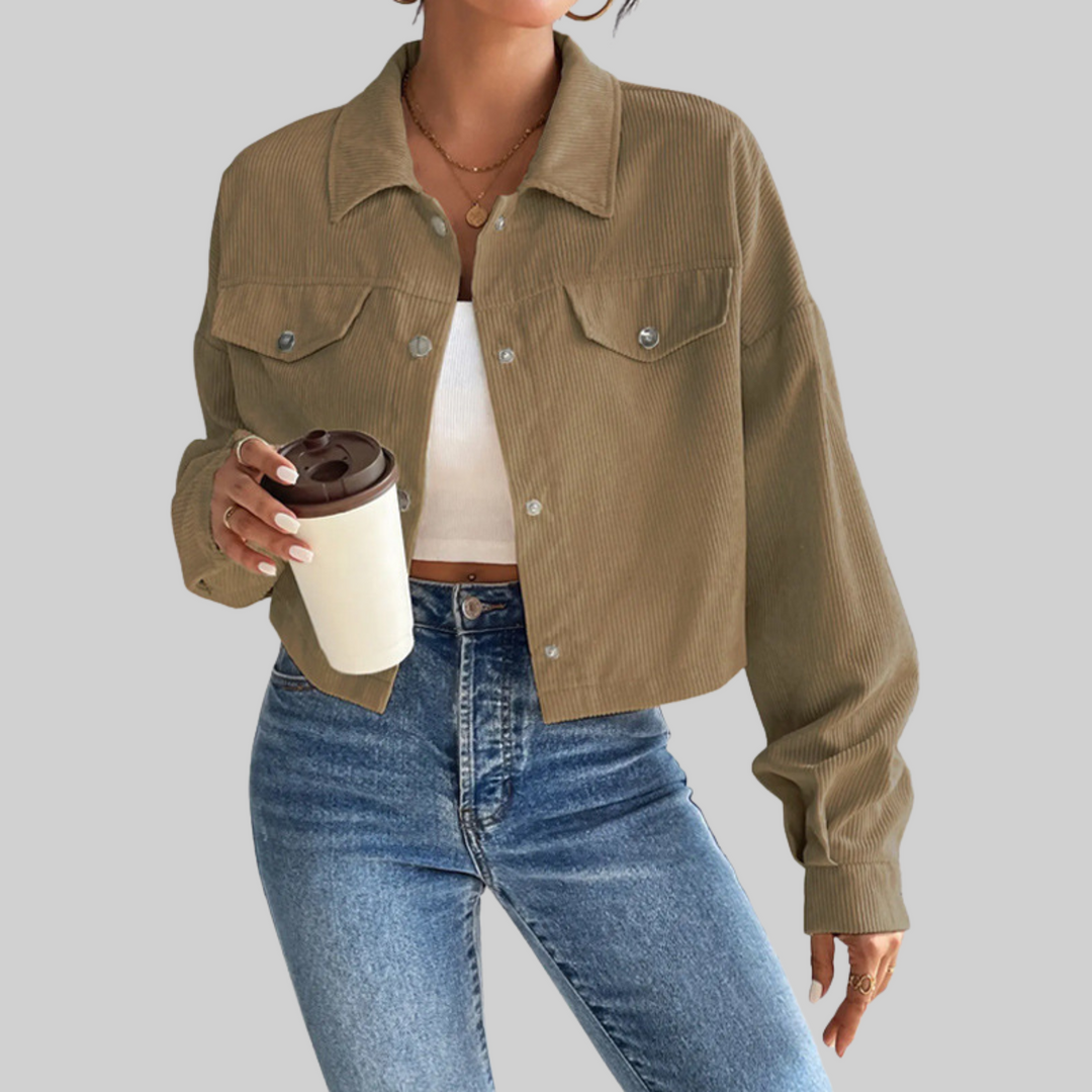 ESTRELLA™ – Classic Collared Button-Front Jacket | Elina Dublin