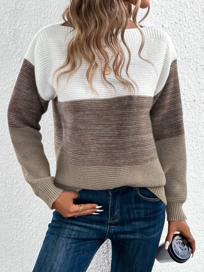 Calista - Elegant Long-Sleeve Drop-Shoulder Sweater | Elina Dublin