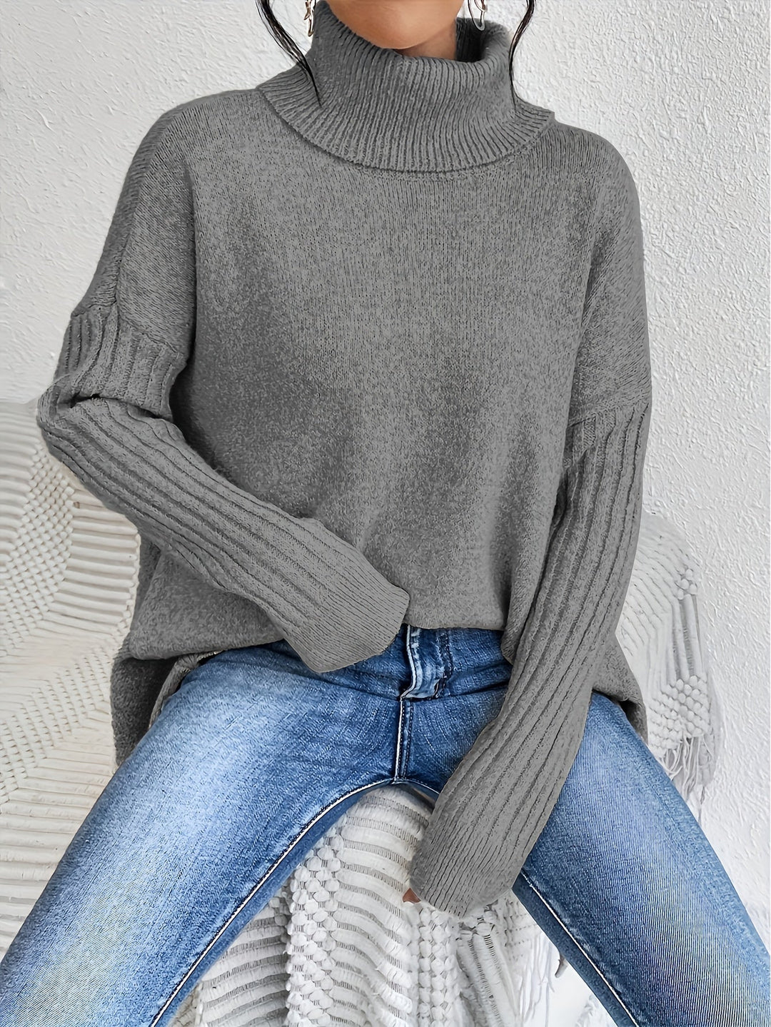 Léïna™ – The Soft & Relaxed Turtleneck Sweater | Elina Dublin