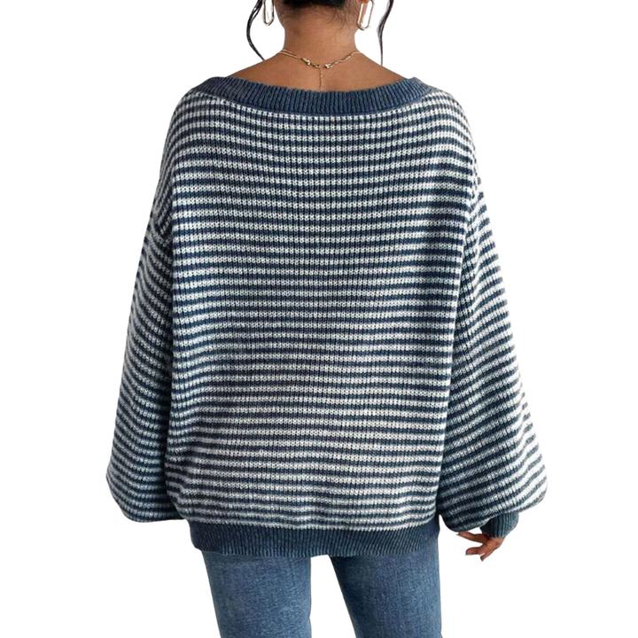 LELLA™ – Casual All-Season Ladies Striped Sweater | Elina Dublin