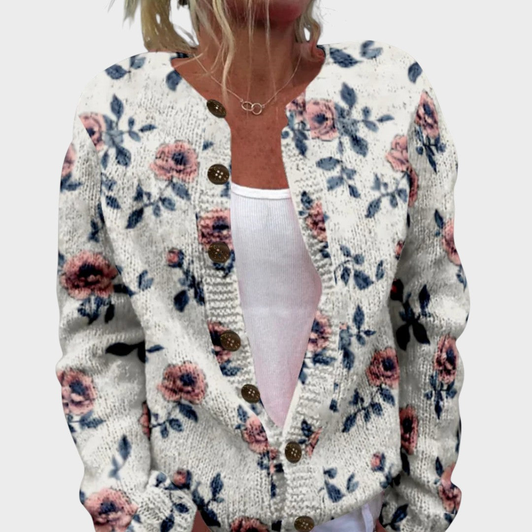Laura - Autumn Floral Cardigan | Elina Dublin
