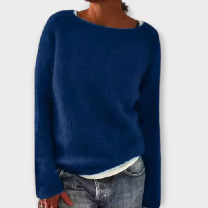 Regine - Solid Colour Knit Sweater | Elina Dublin