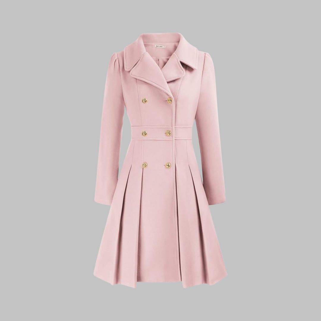 DAMI™ - Classy Double Button Long Sleeve Coat | Elina Dublin