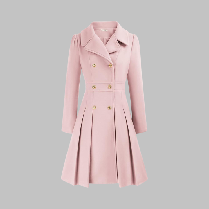 DAMI™ - Classy Double Button Long Sleeve Coat | Elina Dublin