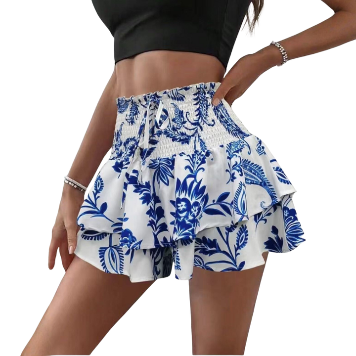 KIRRA™ – High Waist Floral Tie Front Wide Leg Shorts | Elina Dublin