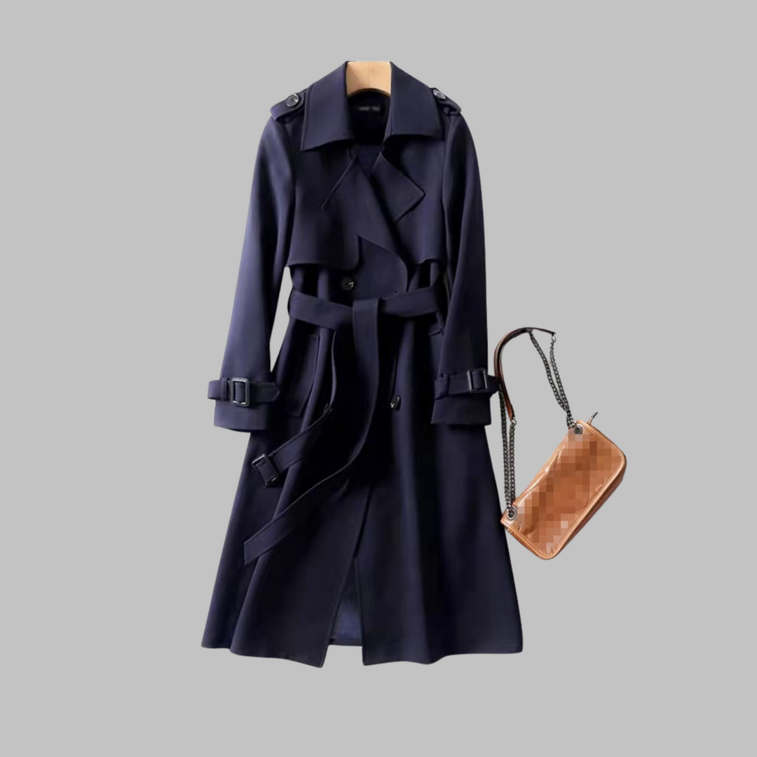 TIA™ - Elegant Knee-Length Loose Fit Coat | Elina Dublin