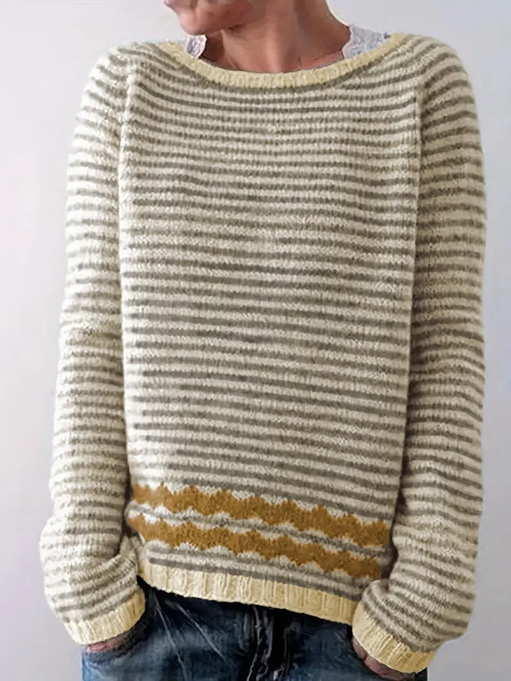 Isabelle™ | Elegant Comfortable Everyday Striped Sweater | Elina Dublin
