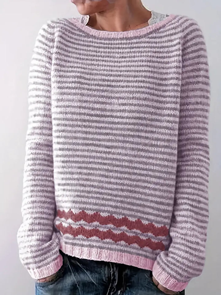 Isabelle™ | Elegant Comfortable Everyday Striped Sweater | Elina Dublin
