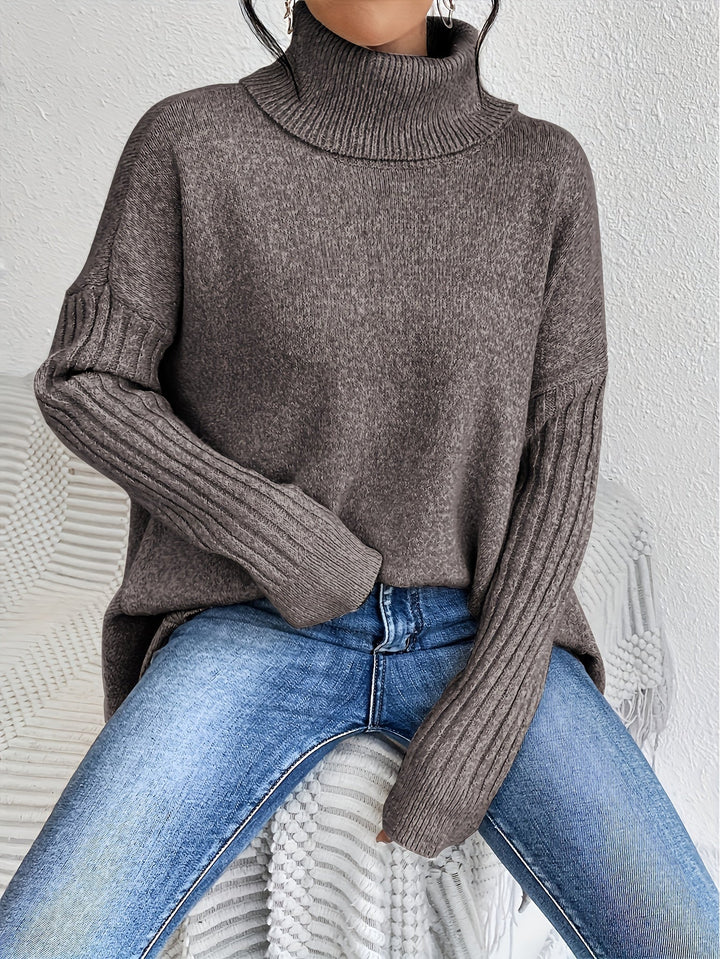 Léïna™ – The Soft & Relaxed Turtleneck Sweater | Elina Dublin