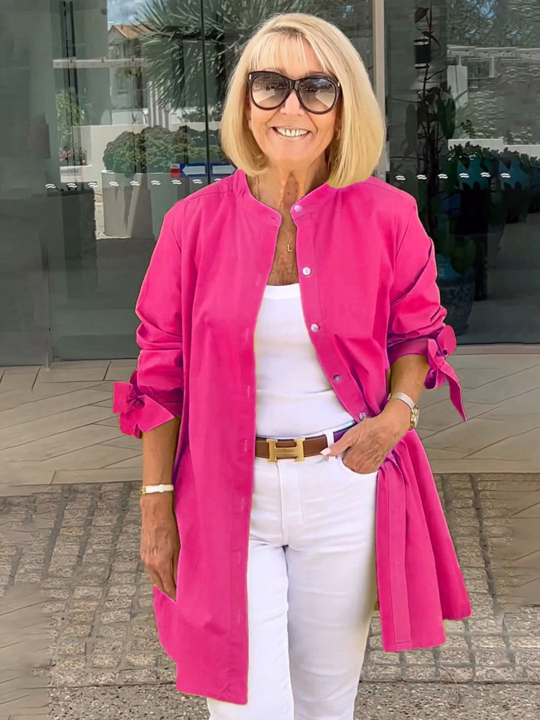 CÉLINA™ - Classy Long Shirt Jacket | Elina Dublin