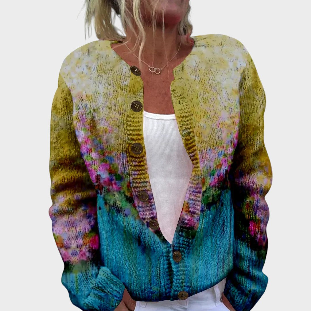 Rita - Autumn Floral Cardigan | Elina Dublin