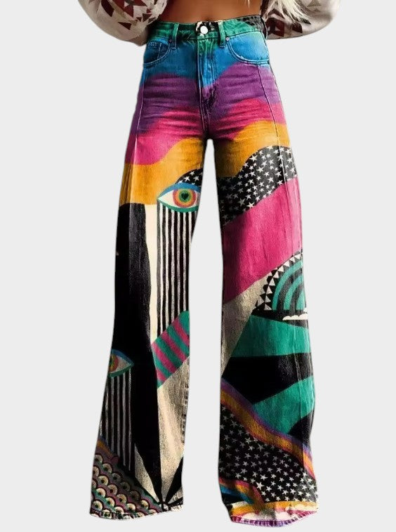 Talia™ | Boho Chic Flared Trousers | Elina Dublin