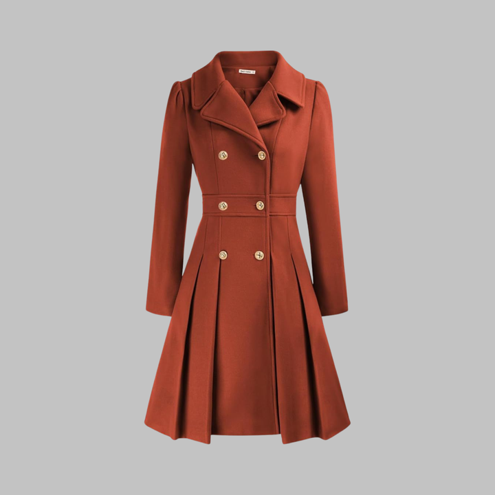 DAMI™ - Classy Double Button Long Sleeve Coat | Elina Dublin