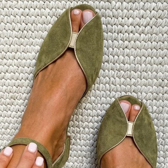 Sinead - Elegant Sage Sandals | Elina Dublin