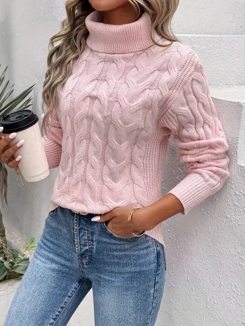 Ceathchnoc - Cable Turtleneck Sweater | Elina Dublin