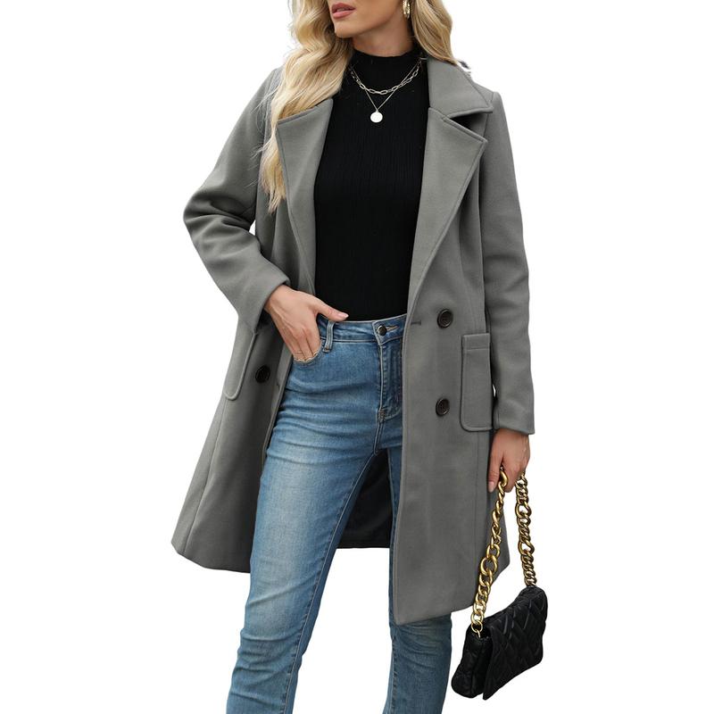 MOORE™ - Casual Wool Blend Warm Coat with Notch Lapel for Winter Wear | Elina Dublin