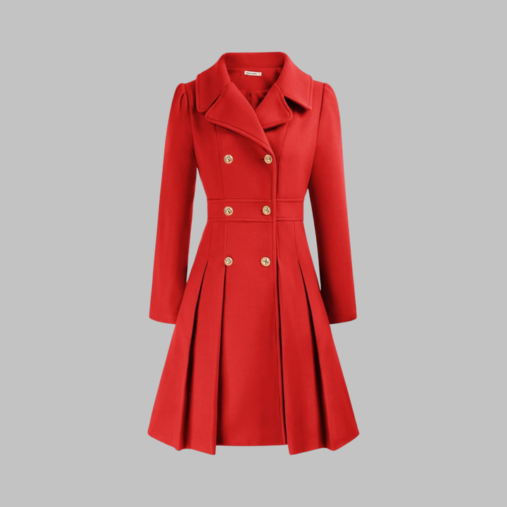 DAMI™ - Classy Double Button Long Sleeve Coat | Elina Dublin