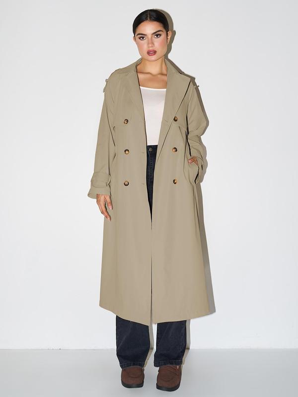 SOLANA™ - Elegant Double Breasted Winter Warm Trench Coat | Elina Dublin