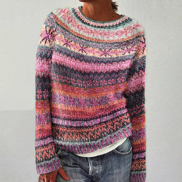 Ceathbhoth - Vibrant Fairisle Jumper | Elina Dublin