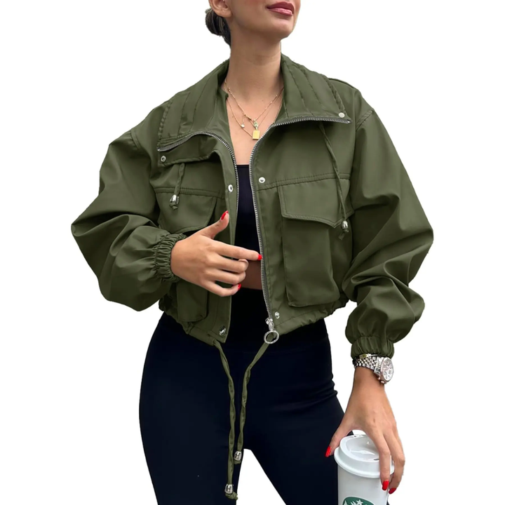 HELENA™ – Sleek Zip-Up Windbreaker Jacket | Elina Dublin