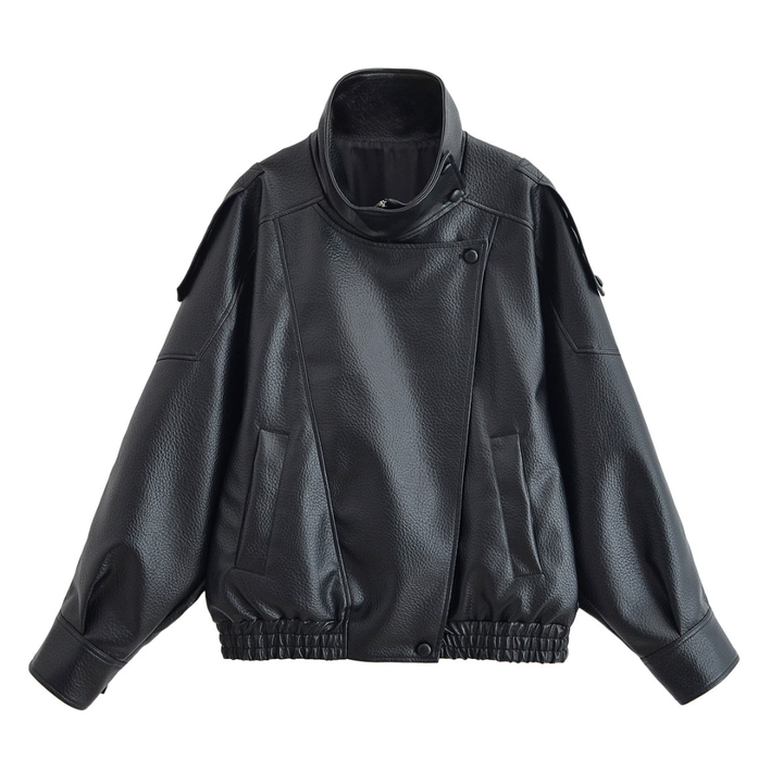 ROXANNE™ – Vintage Street Lychee Leather Jacket | Elina Dublin