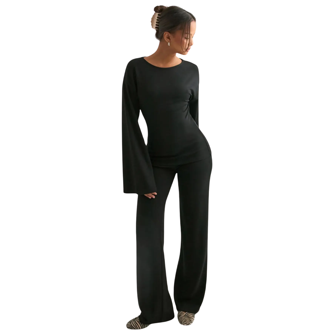 HARLOW™ – Flare Sleeve Casual Two-Piece Set | Elina Dublin