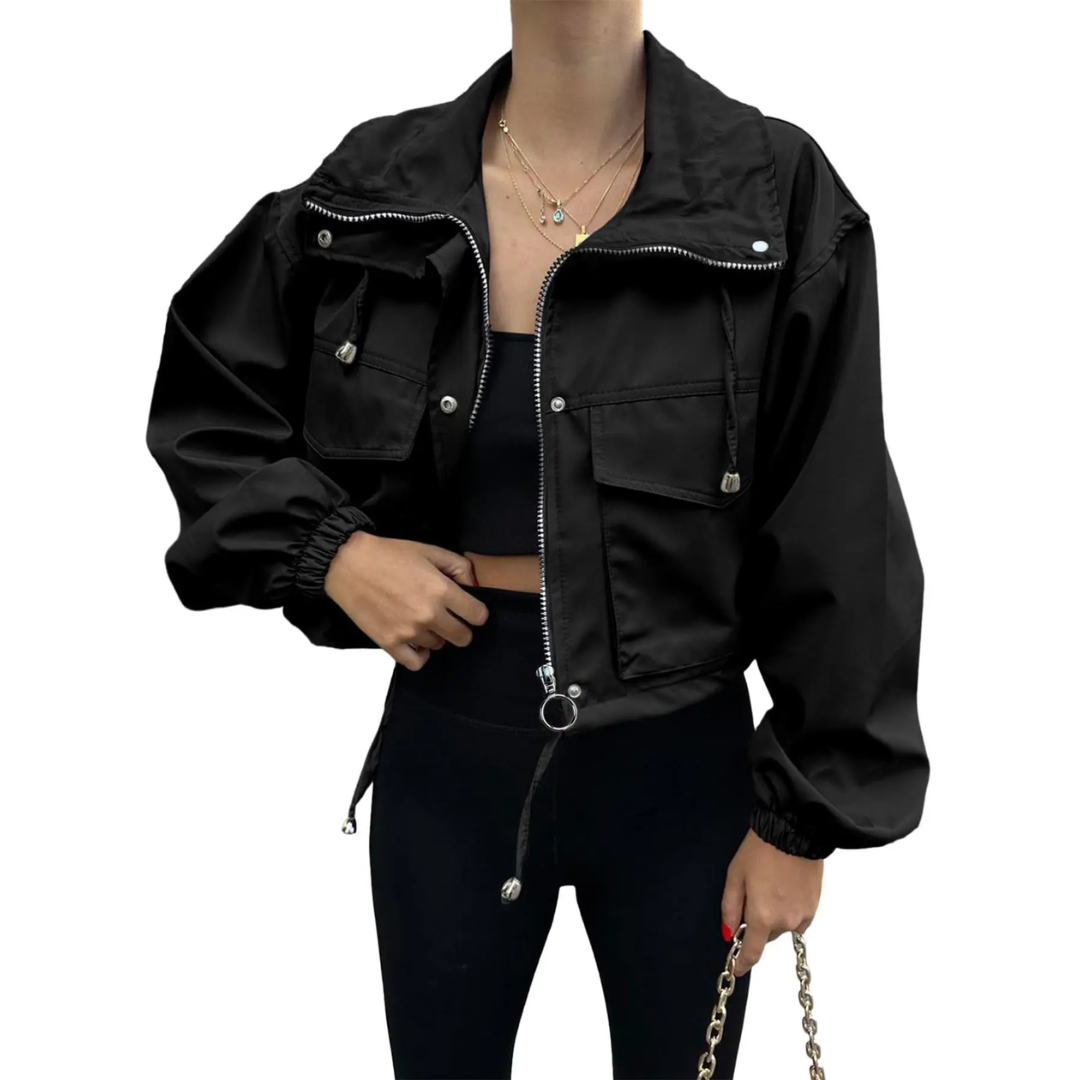 HELENA™ – Sleek Zip-Up Windbreaker Jacket | Elina Dublin