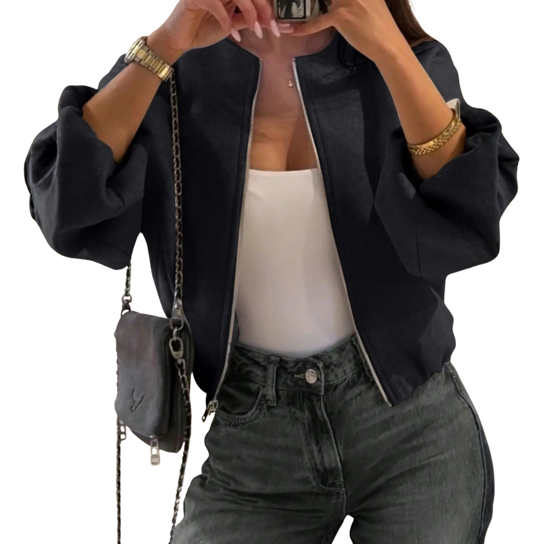 EMBER™ – Zip-Up Cropped Utility Jacket | Elina Dublin