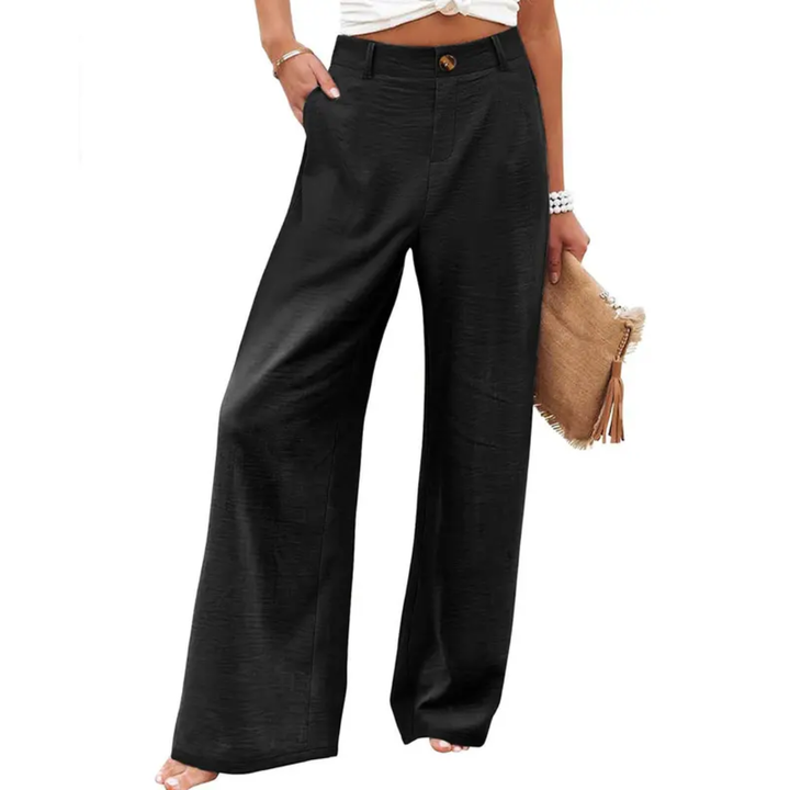 PERNILLE™ – Relaxed High-Waist Wide Leg Trousers | Elina Dublin