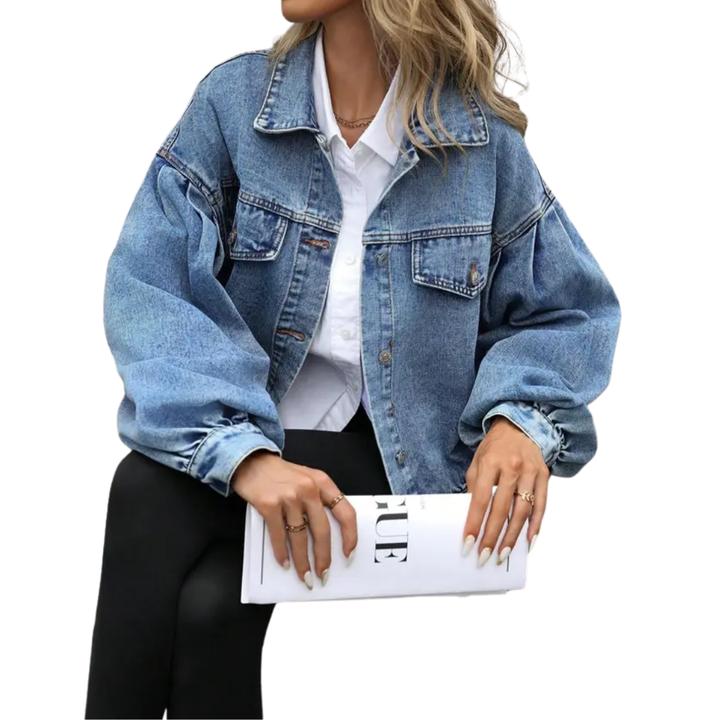 RICKI™ – Relaxed Distressed Street Denim Jacket | Elina Dublin