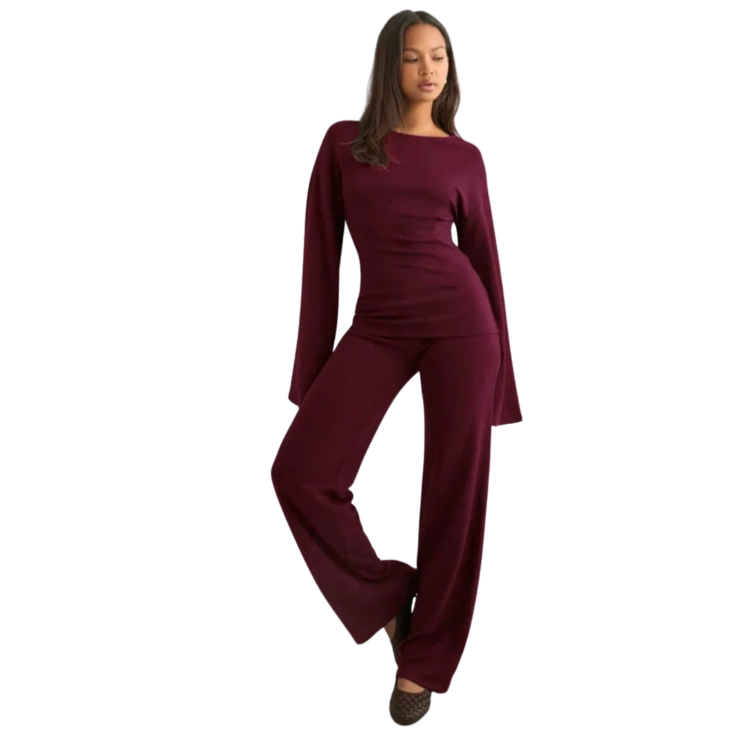 HARLOW™ – Flare Sleeve Casual Two-Piece Set | Elina Dublin