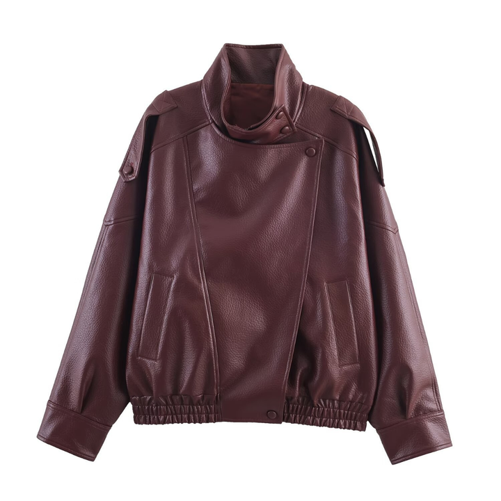 ROXANNE™ – Vintage Street Lychee Leather Jacket | Elina Dublin