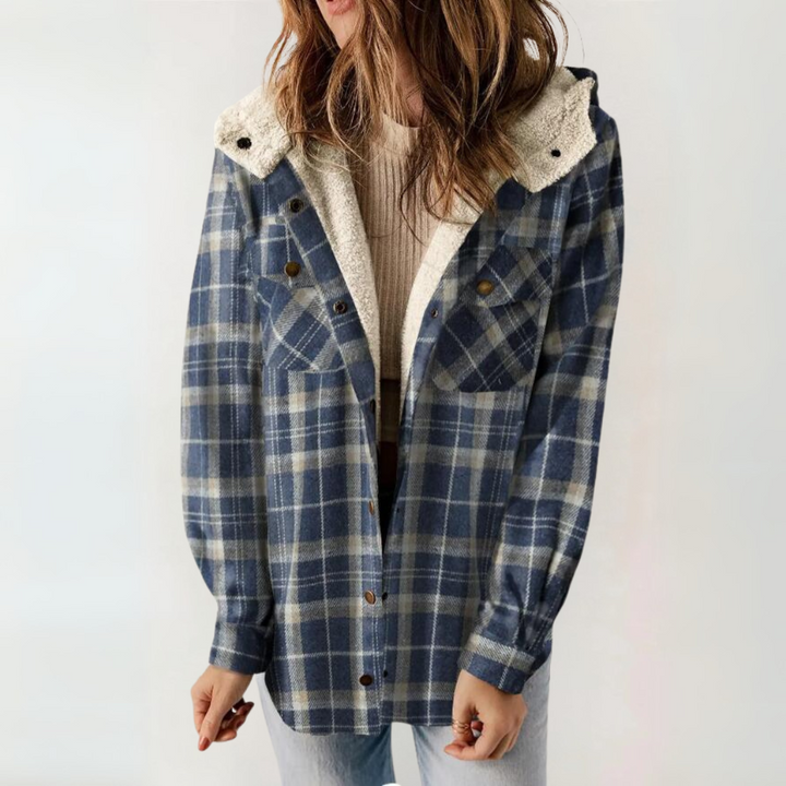 PERESA™ - Casual Long Sleeve Button Front Hooded Coat | Elina Dublin