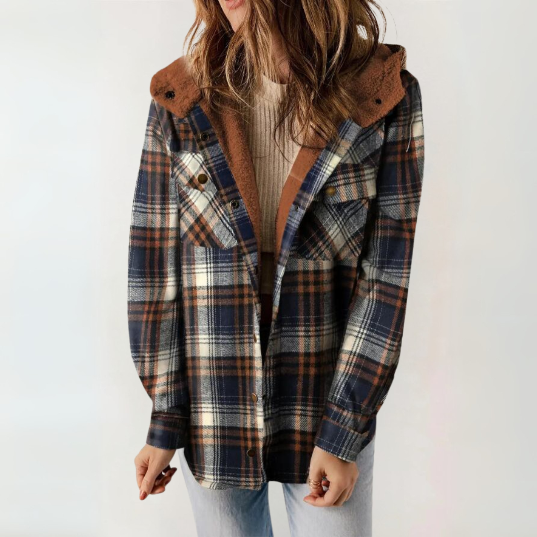 PERESA™ - Casual Long Sleeve Button Front Hooded Coat | Elina Dublin