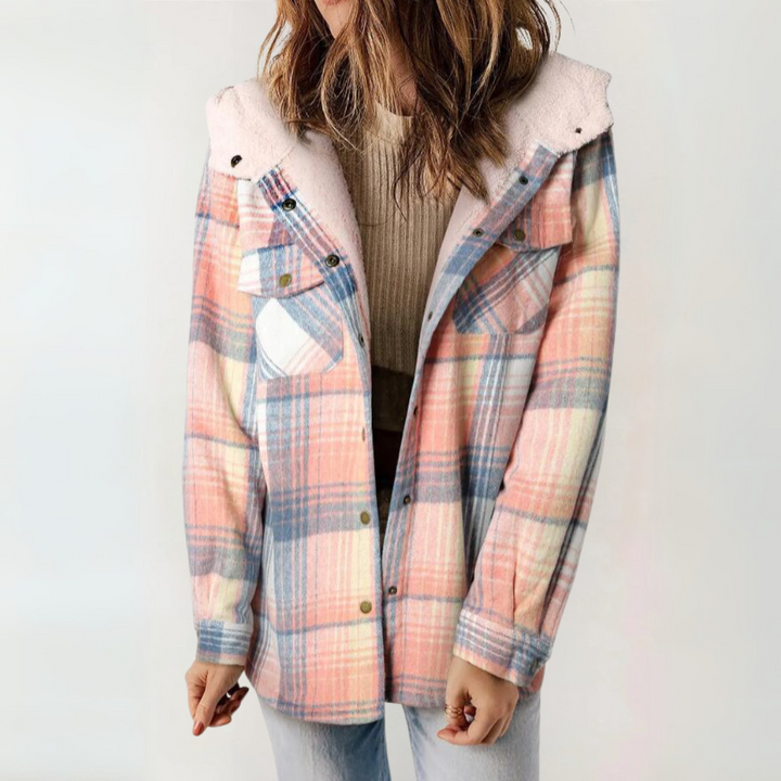 PERESA™ - Casual Long Sleeve Button Front Hooded Coat | Elina Dublin