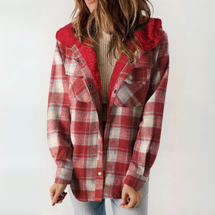 PERESA™ - Casual Long Sleeve Button Front Hooded Coat | Elina Dublin