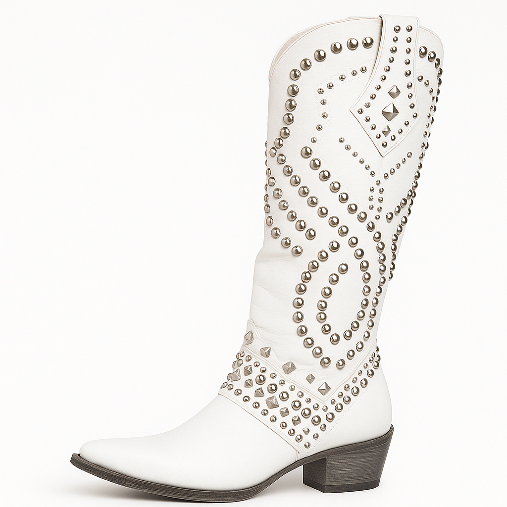 Inès | Studded Western Ankle Boots | Elina Dublin