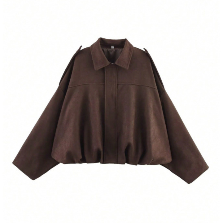 PETRA™ – Vintage Suede Epaulet Bomber Jacket | Elina Dublin