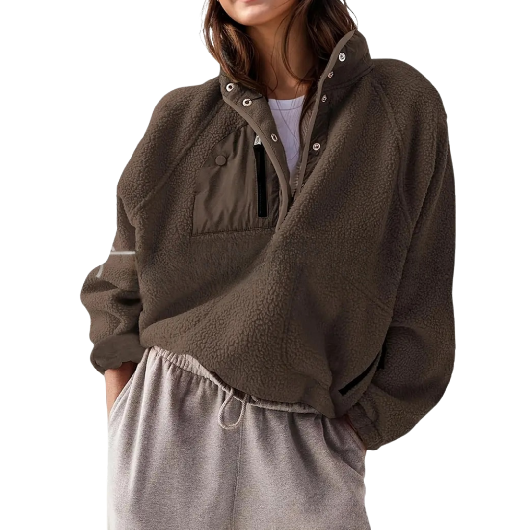 ZOSIA™ – Cozy Colorblock Fleece Zip Jacket | Elina Dublin