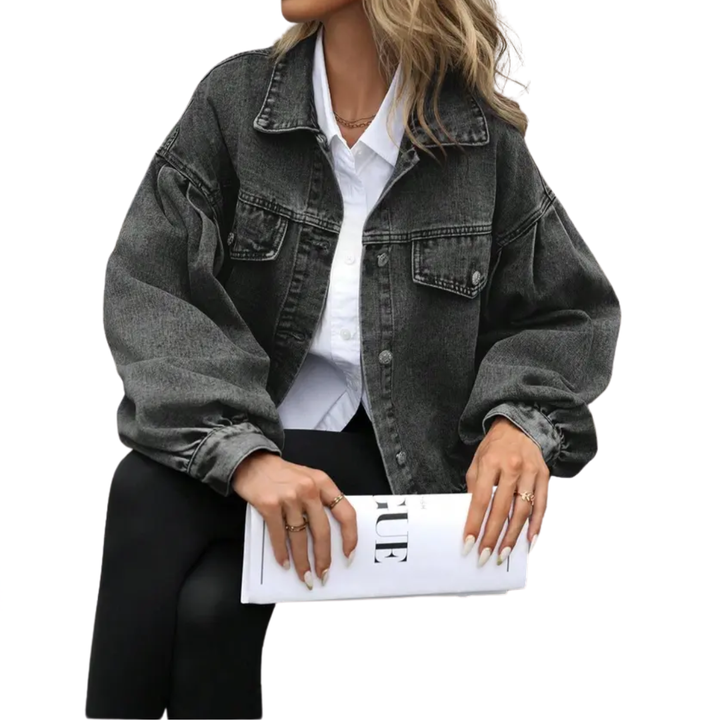 RICKI™ – Relaxed Distressed Street Denim Jacket | Elina Dublin