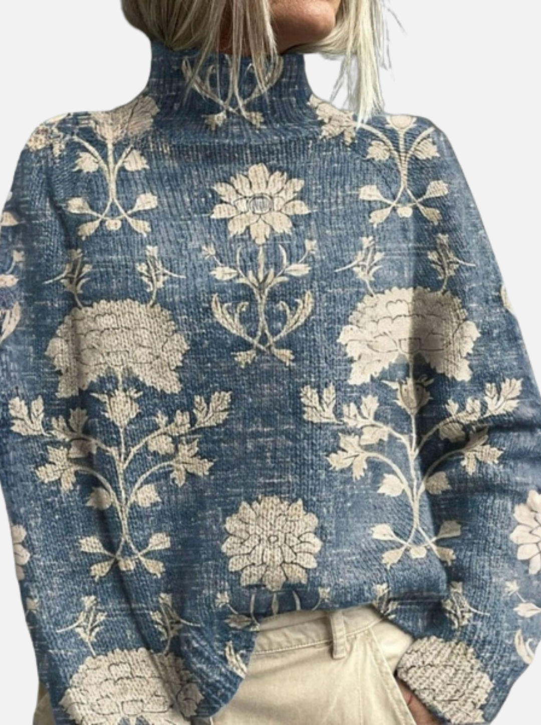 Fainriasc - Blue Highneck Jumper | Elina Dublin