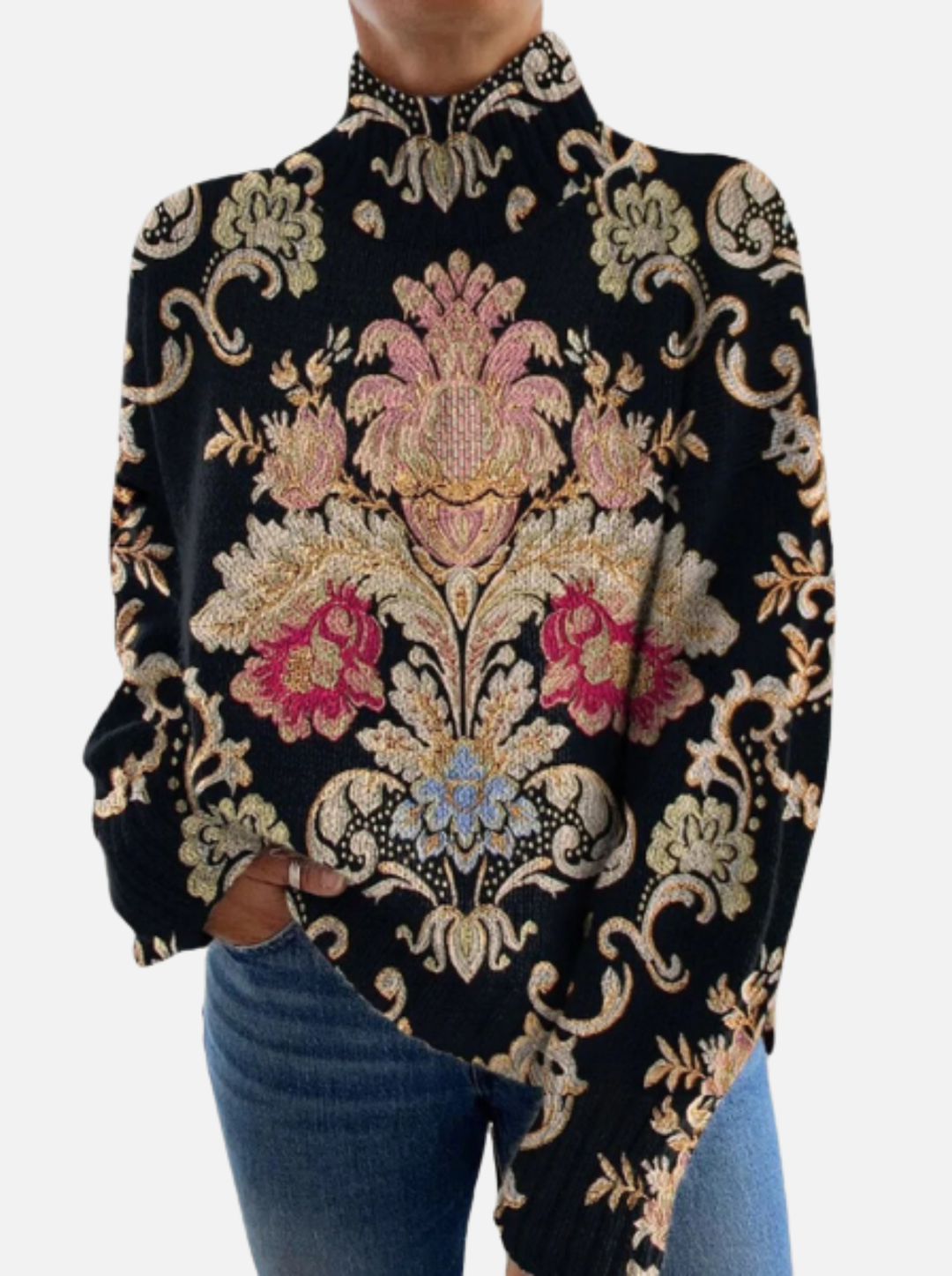 Ceanscolb - Multicolour Highneck Jumper | Elina Dublin