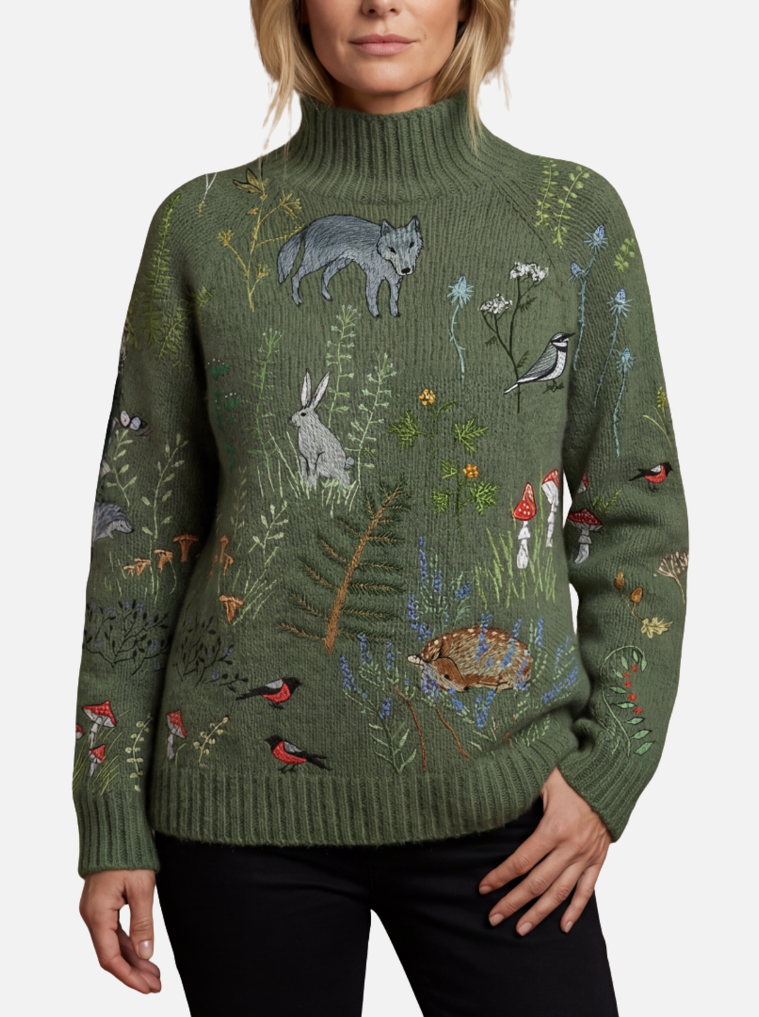Muirbhoth - Meadow Green Jumper | Elina Dublin